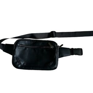 Leather Fanny Pack Black